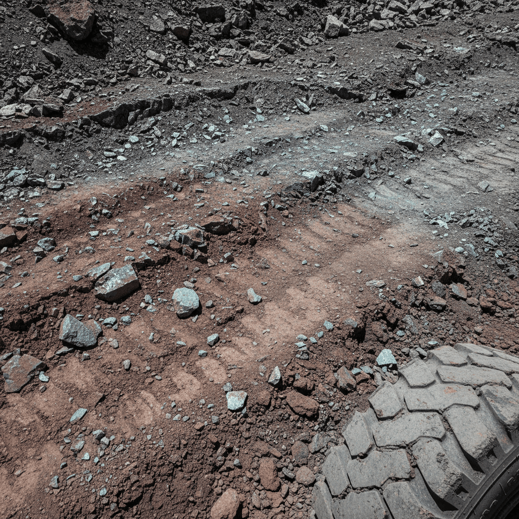 Rough off-road mining terrain texture