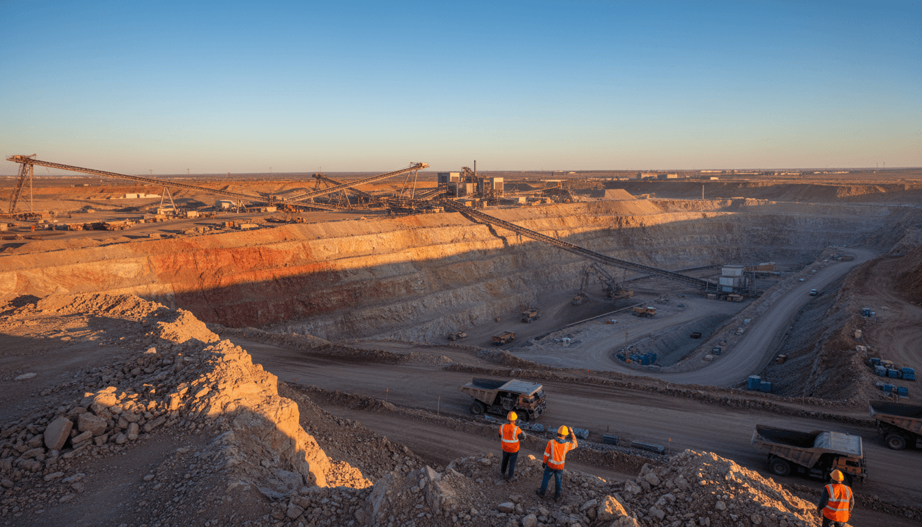 Autonomous hauling truck in operation at mine