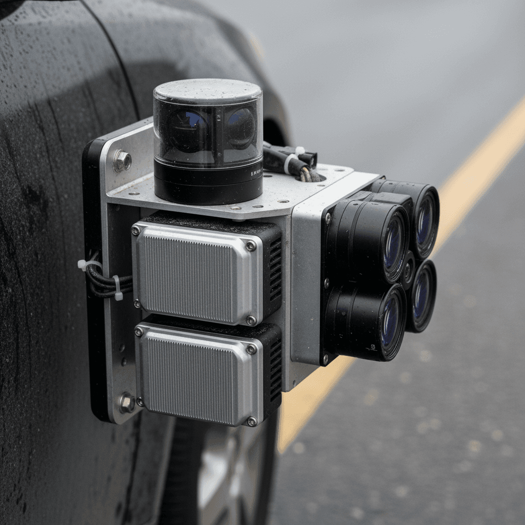 Safety sensors and collision avoidance system on autonomous vehicle